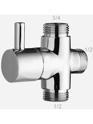 Özgürce Yapıtaşı YT32 Kartepe Banyo Robot Duş Seti, Yönlendirici Musluk, 3/4x1/2x1/2