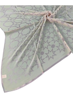 Mim Eşarp ve Şal Mısırlı Eşarpları Yıldız Desenli Devore Eşarp