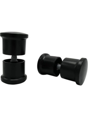 Özgürce Siyah Topuz Duşakabin Kulp Seti 2 Iç 2 Dış, Şık ve Kullanışlı Tasarım