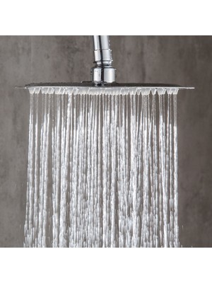Özgürce Kare Slim Duş Başlığı 30X30 Cm, Paslanmaz Çelik, Modern ve Şık Tasarım