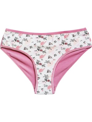 Çerçici Pamuklu Geniş Kenarlı Likralı Desenli Bato Kadın Külot Desen 5-Royaleks