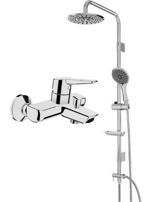 Özgürce Paslanmaz Çelik Duş Seti 2'li, Modern Banyo Bataryası ve Yağmur Başlığı