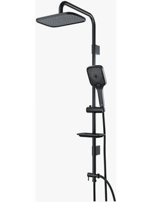 Özgürce Modern Siyah Robot Duş Seti, Şık ve Fonksiyonel Tasarım