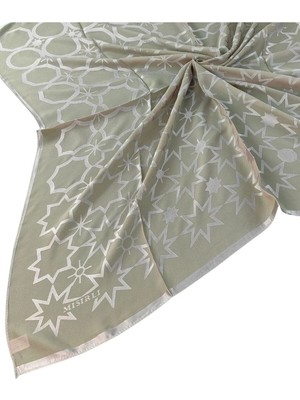 Mim Eşarp ve Şal Mısırlı Eşarpları Yıldız Desenli Devore Eşarp