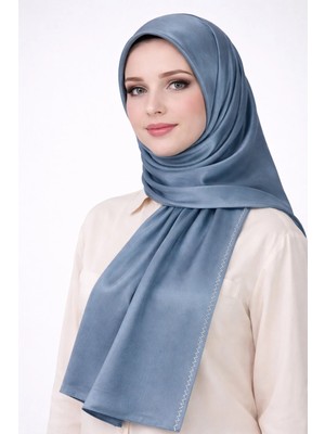 Mim Eşarp ve Şal Mısırlı Eşarpları Taşlı Jan Jan Abiye Şal 75X190 cm