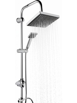 Özgürce Eko Kare Robot Yağmurlama Lüx Tepe Duş Banyo Seti, Şık ve Fonksiyonel Tasarım