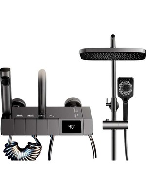 Özgürce 5 Fonksiyonlu Piyano Tasarımlı Kendinden Banyo Bataryalı Robot Duş Seti