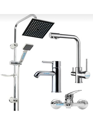 Özgürce 3 Yollu Mutfak ve Banyo Lavabo Seti, Musluk ve Batarya, Pratik Kullanım