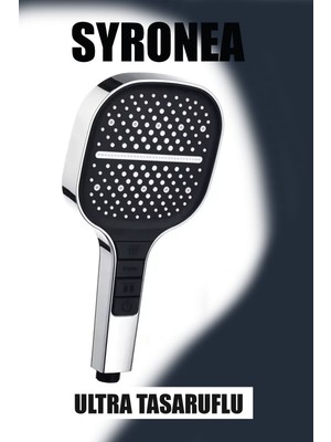 Özgürce 13 cm 7 Fonksiyonlu Yüksek Kaliteli Ayarlanabilir Banyo Duş Başlığı