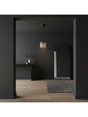 Elizim Home Lighting Antre 15'lik Hasır Görünümlü Abajur Sarkıt Avize