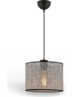 Elizim Home Lighting Antre 20'lik Hasır Görünümlü Abajur Sarkıt Avize