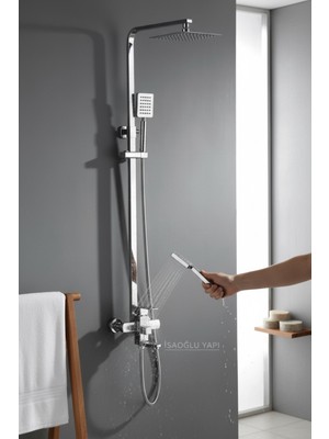 Özgürce Inox Duş Seti, Yağmurlama Banyo Sistemi, Alt Armatür Dahil, 5 Yıl Garantili