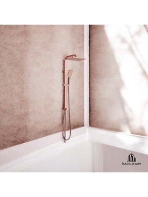 Özgürce Bronz Duş Seti, Bakır Banyo Bataryası ve Yağmurlama Başlığıyla Şık Tasarım