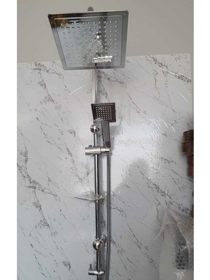 Özgürce Şık Krom Duş Seti, Tepe Yağmurlama, Rahat ve Zarif Tasarım