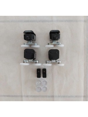 Özgürce Siyah Rulmanlı Cam Duşakabin Tekerleği Seti, Dayanıklı ve Şık Tasarım