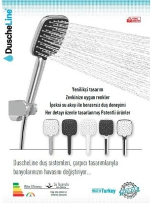 Özgürce Beyaz Renkli Yağmurlama Duş Seti, Şık ve Kullanışlı Tasarım