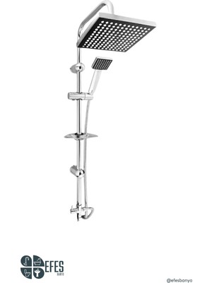 Özgürce Kare Tepe Duş Seti, Krom Paslanmaz, Robotlı, 2 Yıl Garanti