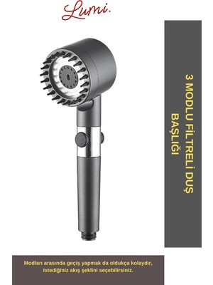 Özgürce Pratik Çok Amaçlı Su Akışlı Kolay Kurulum Filtreli Duş Başlığı