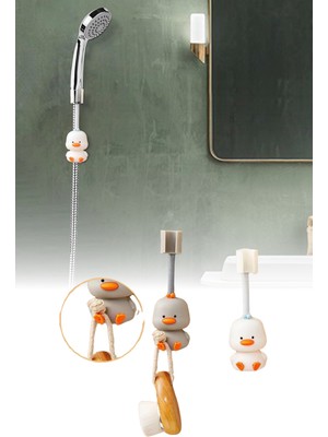Özgürce Sevimli Hayvan Figürlü Duş Başlığı Tutucu, Banyo Için Pratik ve Şık Tasarım