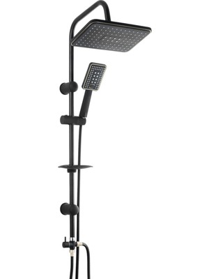 Özgürce Lux Siyah Tepe Duş Seti, Şık Tasarım ve Rahat Kullanım Sağlar