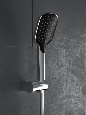 Özgürce Siyah Mafsallı Duş Seti ve Smart Flex Hortumlu Kolay Kullanım