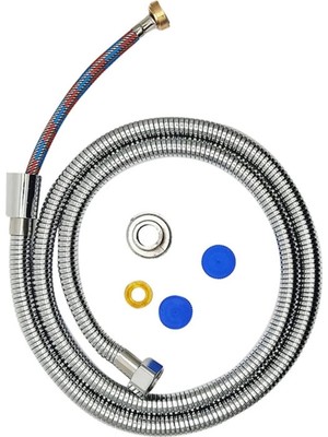 Özgürce Paslanmaz Çelik Örgülü Duş Hortumu 150 cm Spiral Konforlu Kullanım