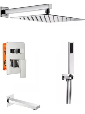 Özgürce Sam Siena Beyaz Ankastre Duş Seti, Duş Paneli ve Jakuzi ile Konforlu Banyo