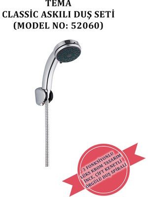 Özgürce Şık ve Pratik Askılı Duş Seti, Modern Tasarım, Kolay Montaj