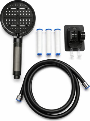 Özgürce Yüksek Basınçlı Filtreli Duş Başlığı Seti, 3 Yedek Filtre ve Hortumli