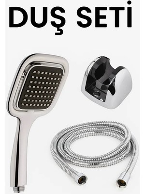Özgürce Şık ve Kullanışlı Kare Duş Başlığı Seti, Modern Tasarım ve Kolay Montaj