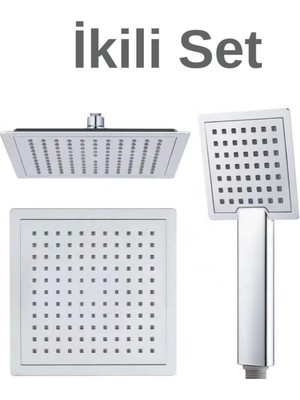 Özgürce Konforlu Duş Seti, Tepe ve El Başlık, Modern Tasarım, Ikili Paket