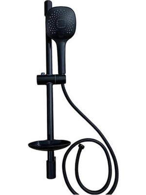 Özgürce Modern Siyah Sürgülü Duş Seti, Şık ve Fonksiyonel Tasarım