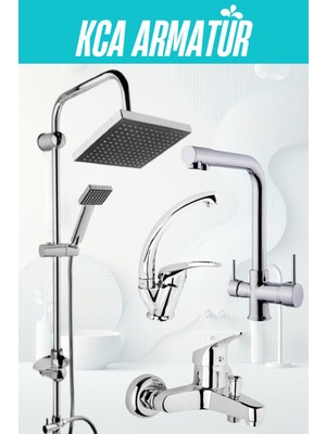 Özgürce 3 Girişli Mutfak ve Banyo Mix Batarya Seti, Şık ve Kullanışlı