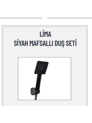 Özgürce Şık Siyah Mafsallı Duş Seti, Modern ve Fonksiyonel Tasarım