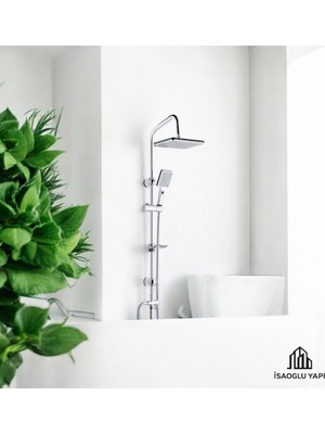 Özgürce Modern Dış Tasarımlı Paslanmaz Pirinç Tepe Duş Sistemi