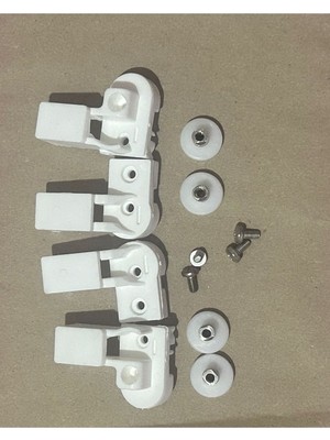 Özgürce Beyaz 4'lü Duşakabin Tekerleği Uzun Takım Vidalı, Kolay Hareket Sağlar