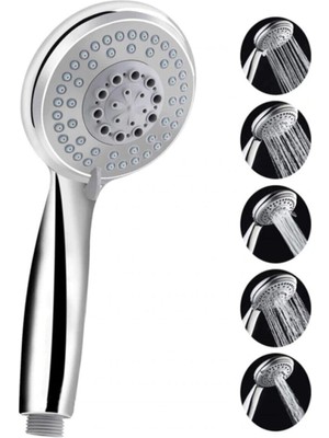 Özgürce Enerji Tasarruflu 5 Fonksiyonlu Duş Başlığı, Dayanıklı ve Verimli Kullanım