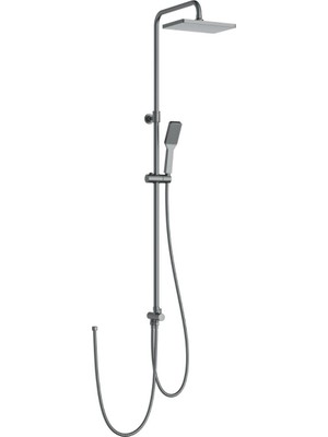 Özgürce Modern Tepe Duş Sistemi, Şık ve Dayanıklı Gri Metalik Tasarım