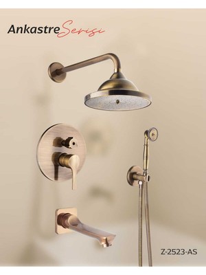 Özgürce Antik Sarı Sıva Altı Osmanlı Tarzı 3 Yönlü Duş Sistemi