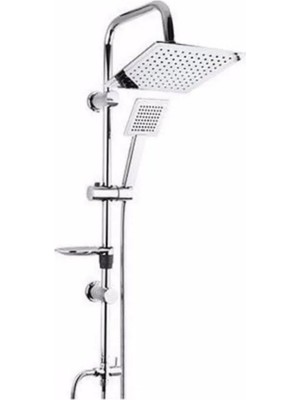 Özgürce Lüks Kare Krom Çok Fonksiyonlu Robot Yağmurlama Tepe Duş Seti