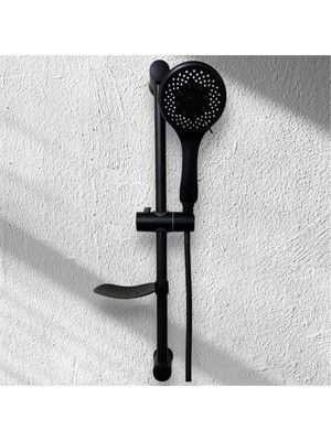 Özgürce Lagos Siyah Sürgülü Duş Seti, Kolay Montaj, Yüksek Basınçlı, Modern Banyo