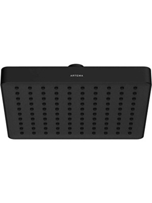 Özgürce Modern 200MM Siyah Kare Duş Başlığı, Şık ve Dayanıklı Tasarım