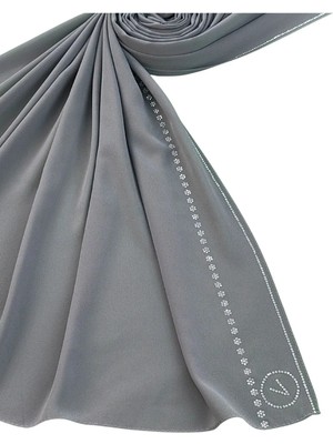 Mısırlı Eşarpları Krep Abiye Taşlı Şal