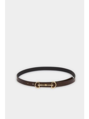 DeFacto Kadın Oval Toka Suni Deri Günlük Kemer H5059AXNS