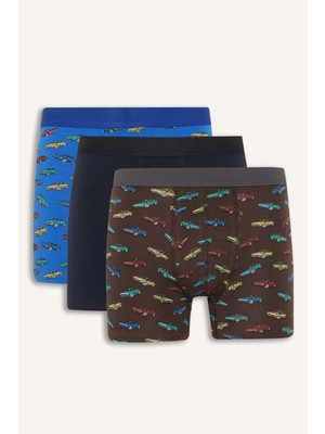 DeFacto Regular Fit Baskılı 3'lü Boxer G9301AX26SP