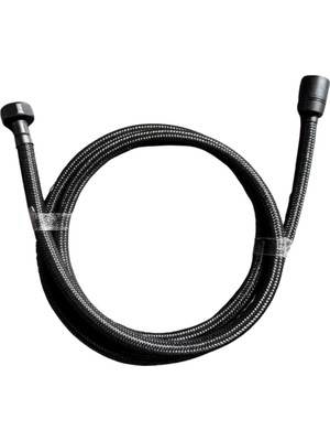 Özgürce Siyah Örgülü Duş Hortumu 150 Cm, Şık ve Dayanıklı Tasarım