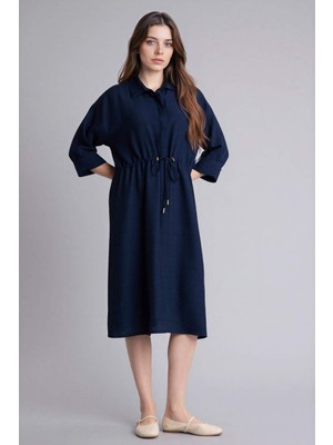 DeFacto Regular Fit Gömlek Yaka Yarım Kol Elbise H0072AX26SP