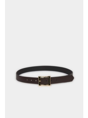 DeFacto Kadın Dikdörtgen Toka Suni Deri Günlük Kemer H5024AXNS