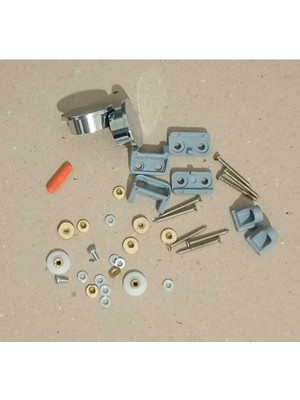 Özgürce Katlanır Duşakabin Kapı Tekeri ve Krom Kulp, Şık ve Dayanıklı Tasarım