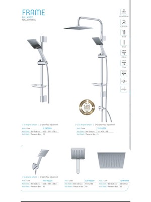 Özgürce Full Krom Yağmurlamalı Duş Seti, Şık ve Sağlam Tasarım